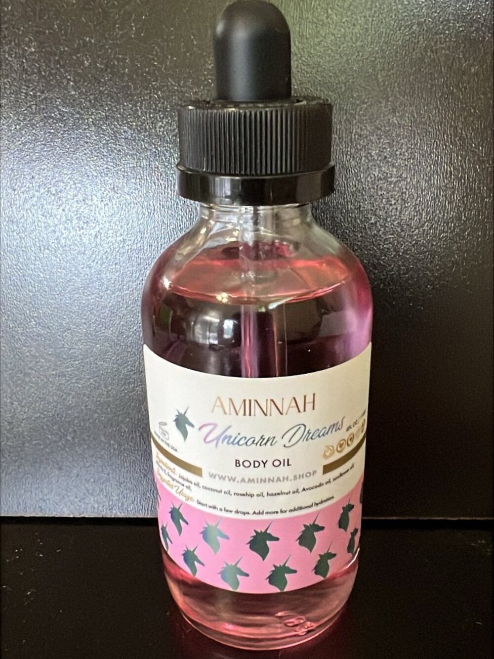 Aminnah Unicorn Dreams Body Oil 4oz New Sealed Hydration